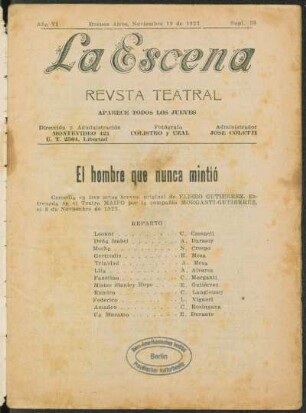 El hombre que nunca mintió : comedia en tres actos breves