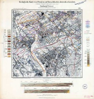 [4506] Duisburg Flözkarte, Geologische Karte von Preußen und benachbarten deutschen Ländern