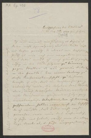 Brief an Albertine Mendelssohn-Bartholdy : 22.07.1858