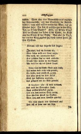 Alsdann laßt das folgende Lied singen: