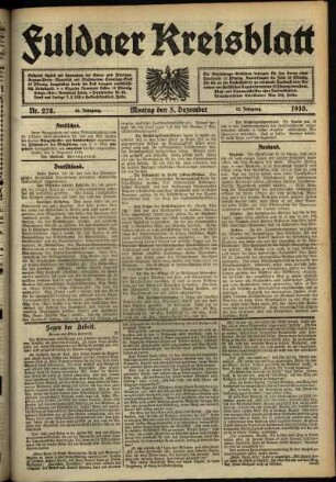 Ausgabe vom Montag, den 05. Dezember 1910.