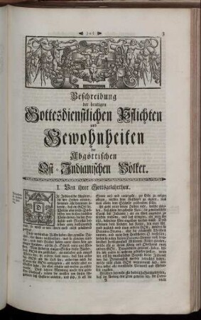 Beschreibung der heutigen Gottesdienstlichen Pflichten und Gewohnheiten der Abgöttischen Ost-Indianischen Völker