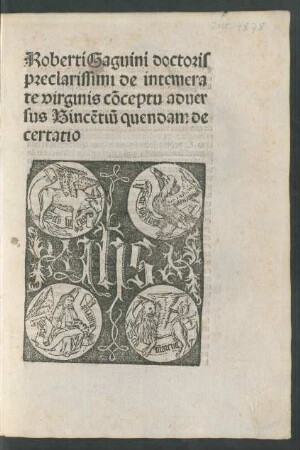 Decertatio adversus Vincentium Bandellum de Castronovo de Mariae virginis conceptu etc.