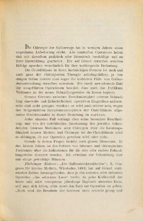 Beiträge zur Chirurgie der Gallenwege