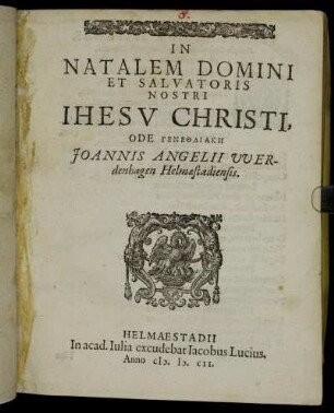 In Natalem Domini Et Salvatoris Nostri Jhesu Christi Ode Genethliakē