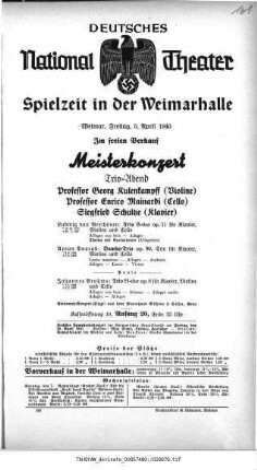 Meisterkonzert Trio-Abend
