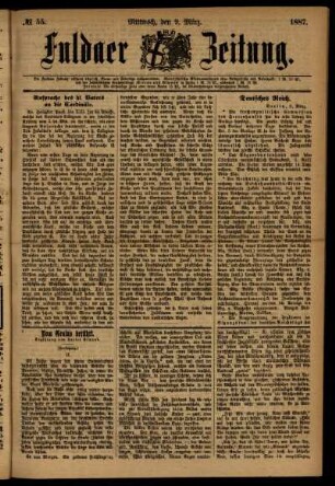 Ausgabe vom Mittwoch, den 09. März 1887.