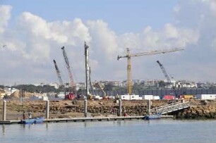 Bauarbeiten im Hafen von Rabat : Die Hafenanlagen von Rabat werden ausgebaut, aufgenommen am 06.11.2008