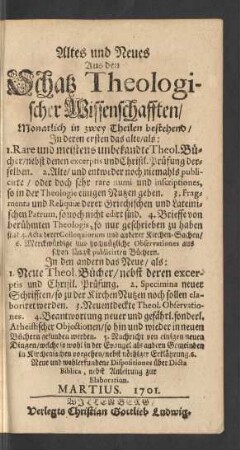 Martius. 1701