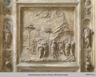 Gipsabguss von Ghibertis Paradiestüren des Florentiner Baptisteriums : Mosesszenen