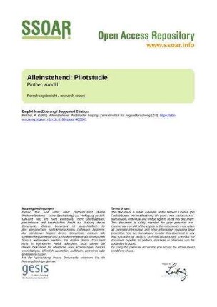 Alleinstehend: Pilotstudie