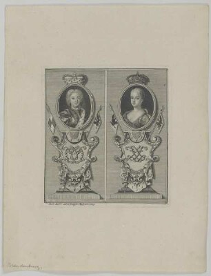 Doppelbildnis des Karl Wilhelm Friedrich von Brandenburg-Ansbach und seiner Gemahlin Friederike Luise von Preußen