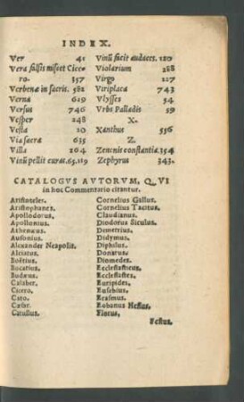 Catalogus Autorum, Qui in hoc Commentario citantur.