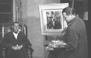 St. Moritz: Maler Berea malt Prinz Nicolaus