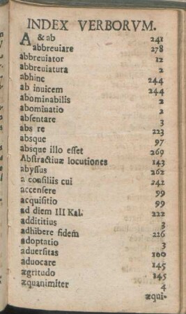 Index Verborvm.