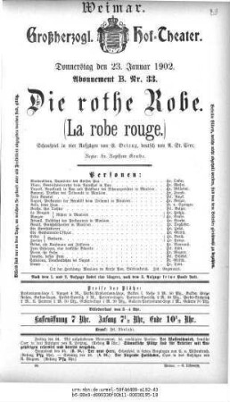 Die rothe Robe (La robe rouge)