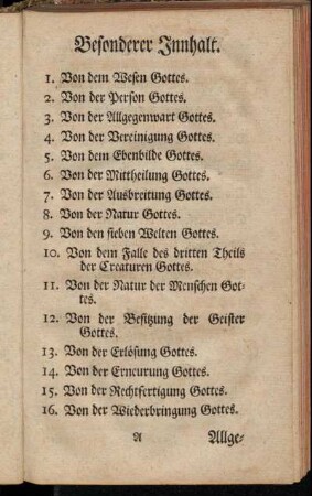Besonderer Innhalt. - Allgemeiner Innhalt.
