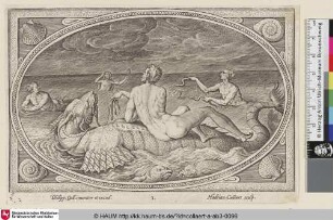 [A Sea-God on a Sea-Creature; Meeresgott auf einem Seeungeheuer]