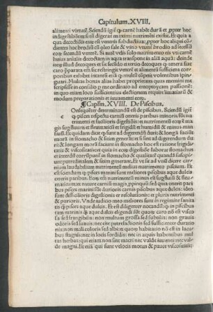 Capitulum. XVIII. De Piscibus.