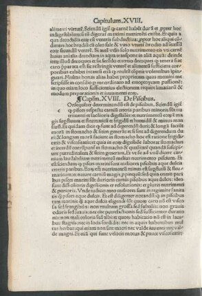 Capitulum. XVIII. De Piscibus.