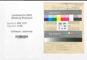 Entnazifizierung Johannes Ortmeyer , geb. 11.08.1909 (Polizist)