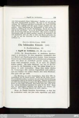 Zweite Abtheilung. Die bildenden Künste.