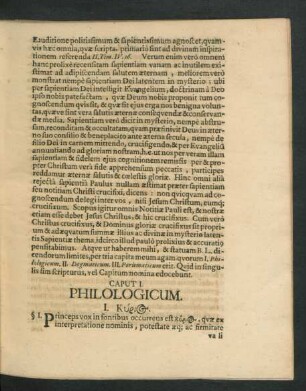 Caput I. Philologicum.