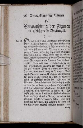 IV. Verwandlung der Figuren in gleichgroßen Rectangel.