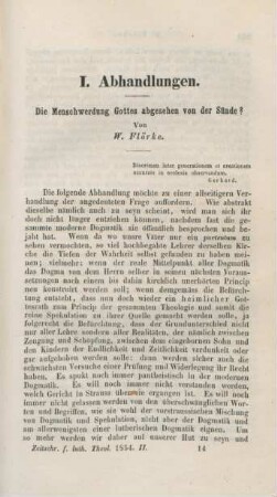 209-249 Die Menschwerdung Gottes abgesehen von der Sünde?