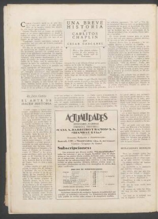 Una breve historia de Carlitos Chaplin