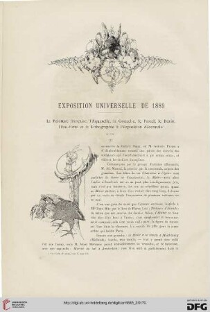 15: Expositon universelle de 1889 : la peinture française, l'aquarelle, la gouache, le pastel, le burin, l'eau-forte et lithographie à l'exposition décennale, [2]