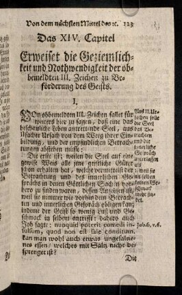 123-132, Das XIV. Capitel