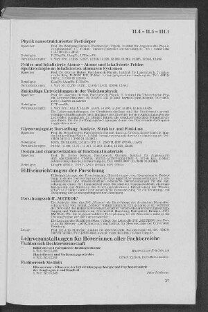 II.5 Hilfseinrichtungen der Forschung