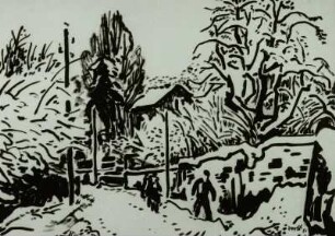 Winterlandschaft (Straße in Radebeul?)