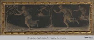 Kassettendecke mit Groteskenmalerei und Darstellungen zu Apollo