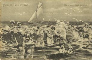 Gruss aus dem Seebad. Die grosse Welle kommt!