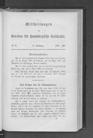 Vereinsnachrichten.
