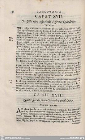 CAPUT XVII. De effsctu miro reflexionis e speculo Cylindraceo concavo.