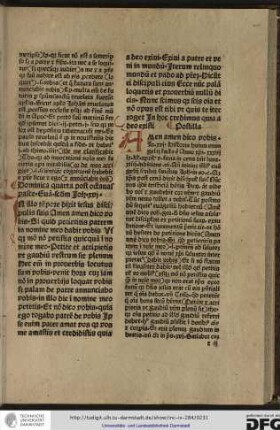 Postilla. Amen amen dico vobis, Io xvi... Ante initium illius evangelii scribit sanctus Iohannes in eodem capitulo quod Christus post cenam dixit discipulis suis Nunc vos...