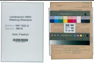 Entnazifizierung Friedrich Gold , geb. 17.07.1913 (Arzt)