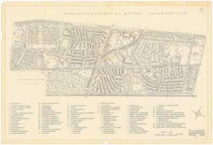 Wohnsiedlungsgebiet Düppel, Berlin-Zehlendorf: Grundriss 1:2000