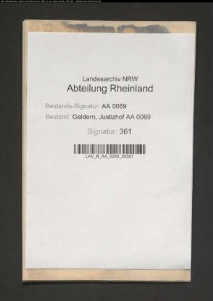 Adjunkt-Greffier Tilman de Haes gegen Erben des Barons von Nerischen und Macken wegen rückständiger Zinsen
