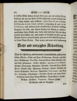 Sechs und vierzigsten Abhandlung - Fünfzigste Abhandlung