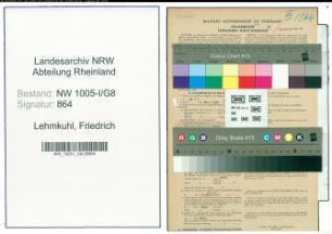 Entnazifizierung Friedrich Lehmkuhl , geb. 20.08.1891 (Stadtsekretaer)