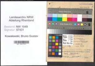 Entnazifizierung Bruno Gustav Kowalewski , geb. 06.09.1921 (Inspektor)