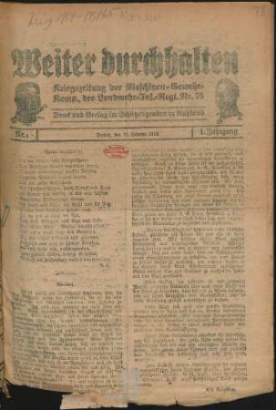 1.1916: Weiter durchhalten