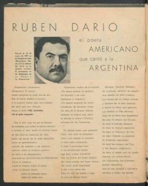 Rubén Darío el poeta americano que cantó a la Argentina