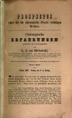 Chirurgische Erfahrungen