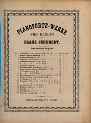 Pianoforte-Werke : zu 4 Hdn., 2,14. Andantino varié : op. 84