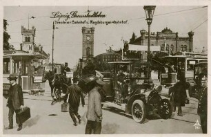 Leipzig, Grossstadtleben : Dresdener Bahnhof u. Magdeburger Bahnhof